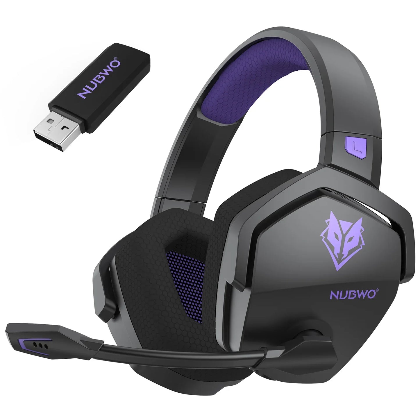 NUBWO G06 Pro Wireless Headsets Gamer with Charging Station for Headset and PS5 Controller Gaming Headphones Long Battery Life