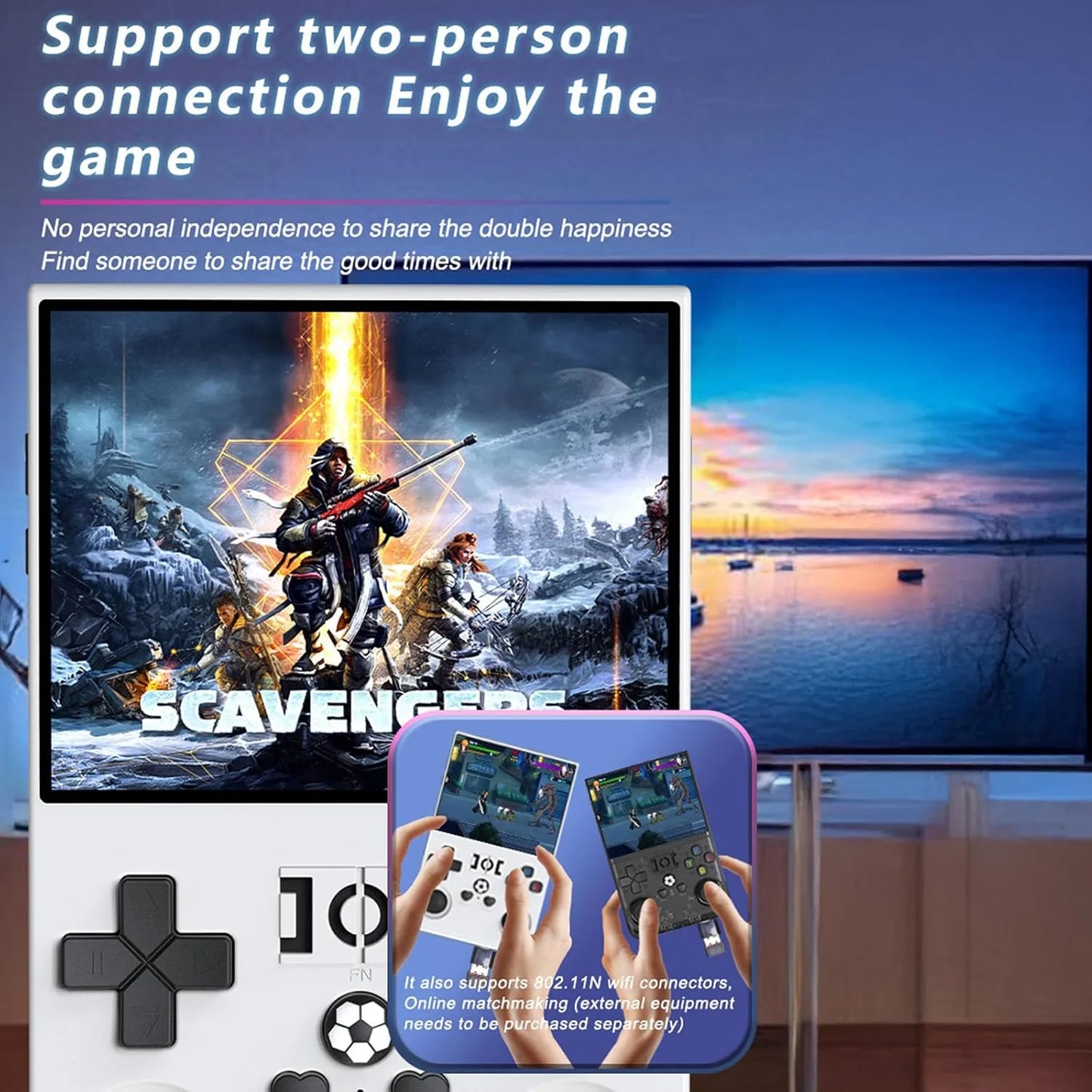 R36 pro Open Source Retro Handheld Video Game Console with 3.5 Inch IPS Screen 128GB Portable Pocket Linux System Gaming Player