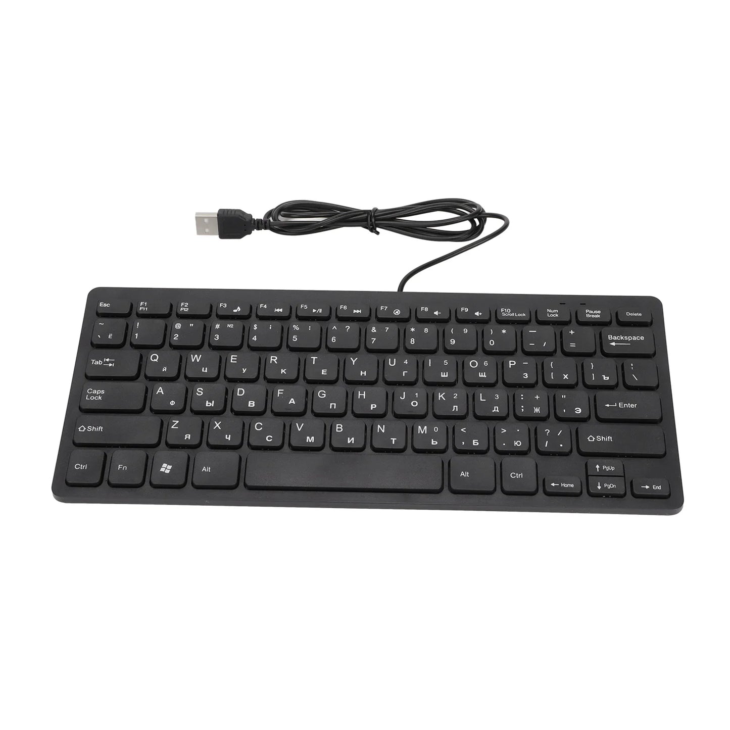 78 Keys German Russian French Keyboard USB Wired Desktop Computer Small Language Keyboard for Home PC Laptop
