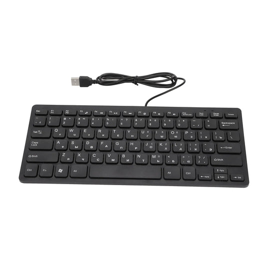 78 Keys German Russian French Keyboard USB Wired Desktop Computer Small Language Keyboard for Home PC Laptop