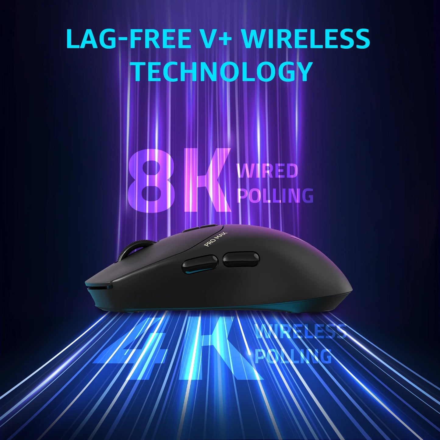 Rapoo VT1PRO/VT1PRO MAX/VT1Air MAX Wireless Gaming Mouse 8KHz Polling Rate 26000 DPI Optical Sensor for Small/Medium Size Hands