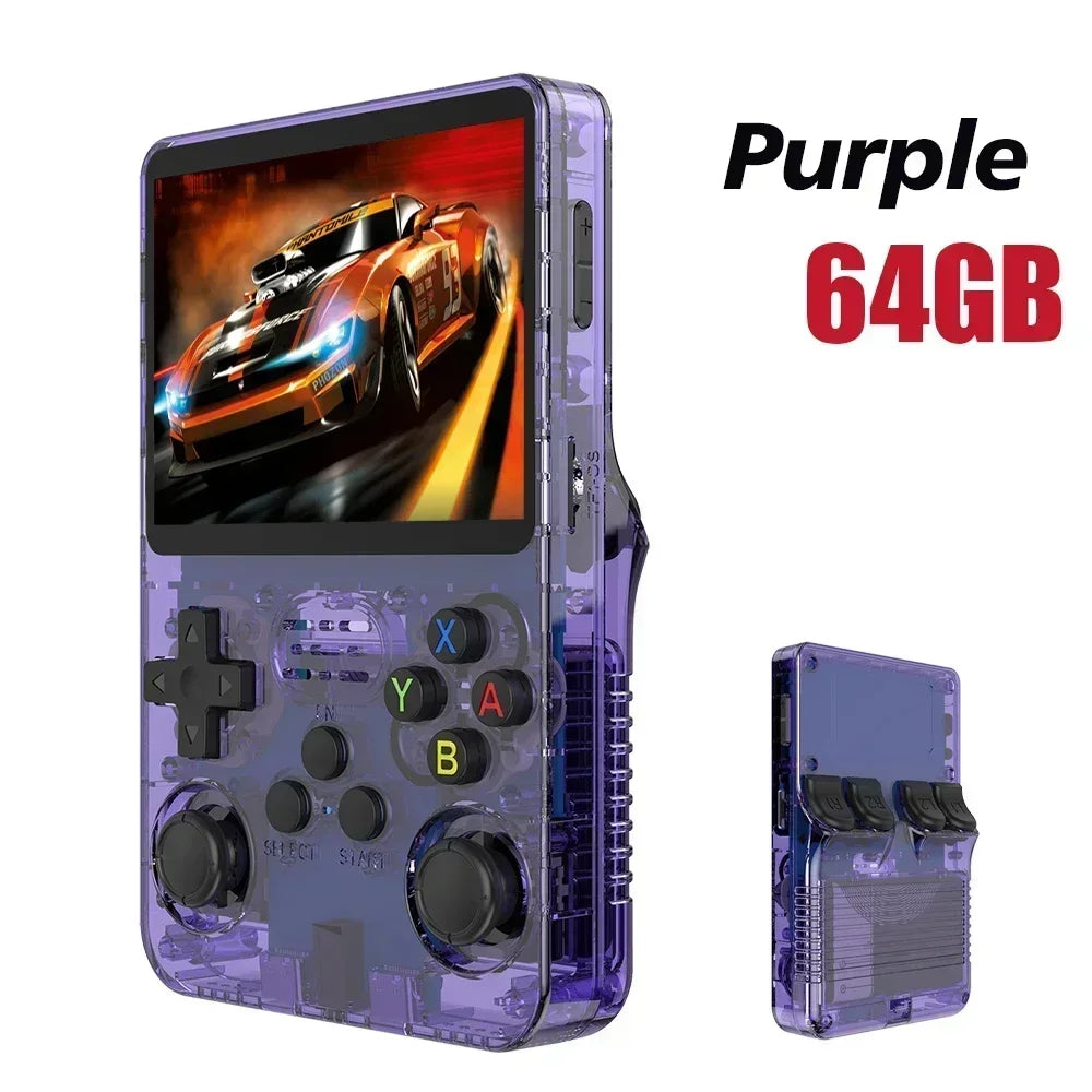 R36S Retro Handheld Game Console, 60000+ Preloaded Games, Open Source Linux, Portable Pocket Player, 64G/128G/256G, Best Gift