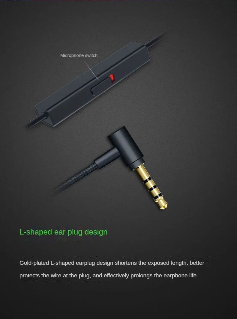 Razer HAMMERHEAD DUO Dual-core In-ear Gaming Earphones Stereo Music Sports Headset 3.5mm Wired Earbuds with Microphone Headphone