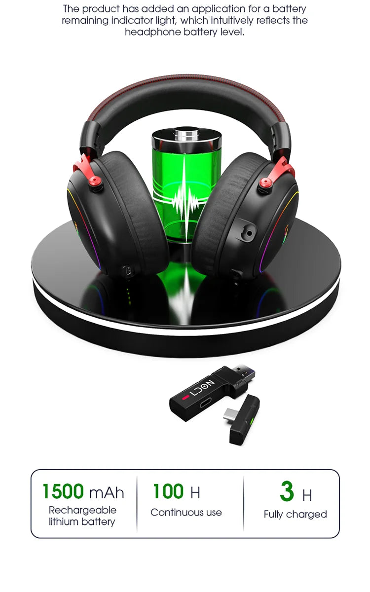 LDON F05Gaming Headset with RGB Noise Canceling Microphone 7.1 Surround Sound  for PS5 PS4 One PC Laptop Mac Computer PC