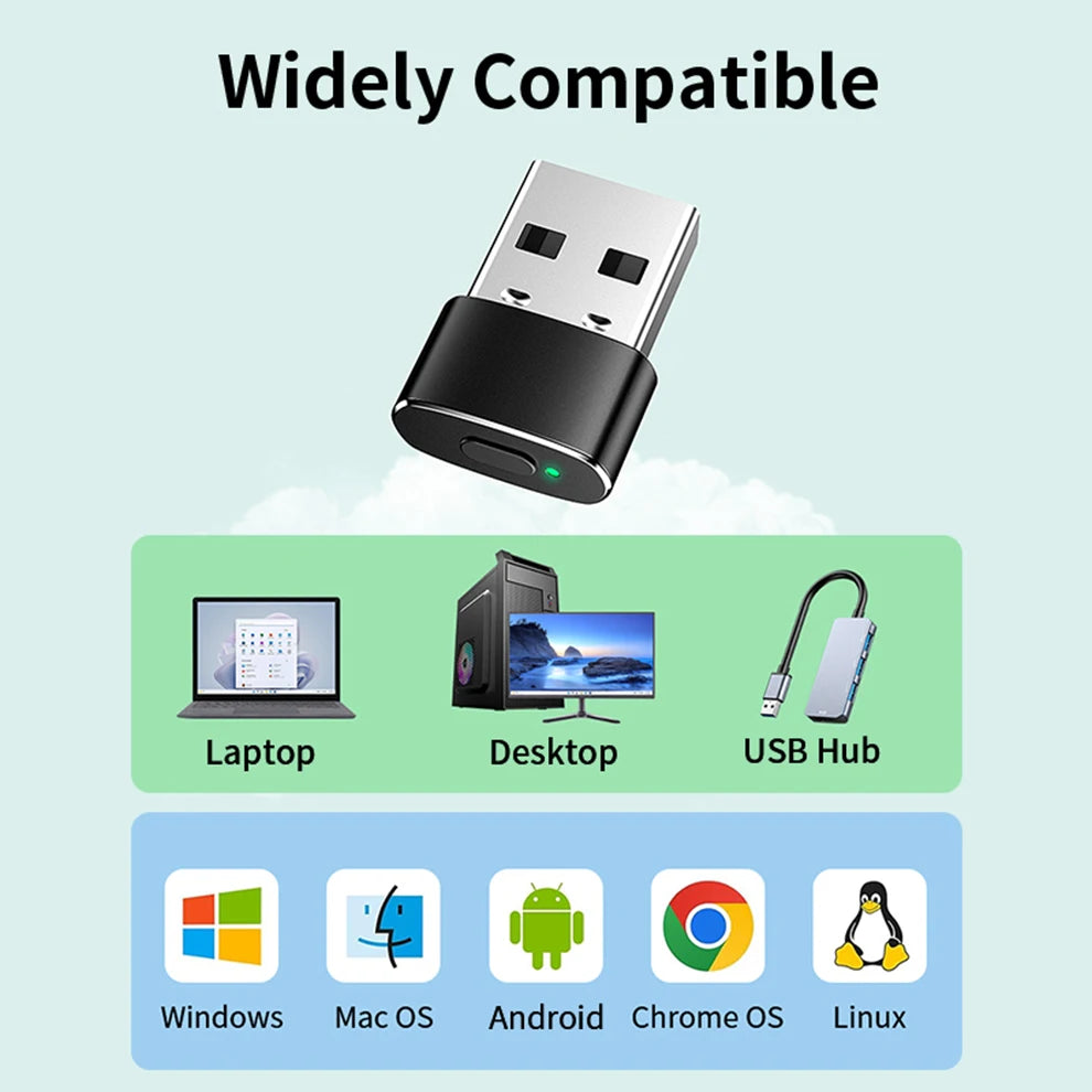 Unnlink USB Mouse Jiggle, Undetectable Mouse Mover, Automatic Keeps Computer Awake, Simulate Mouse
