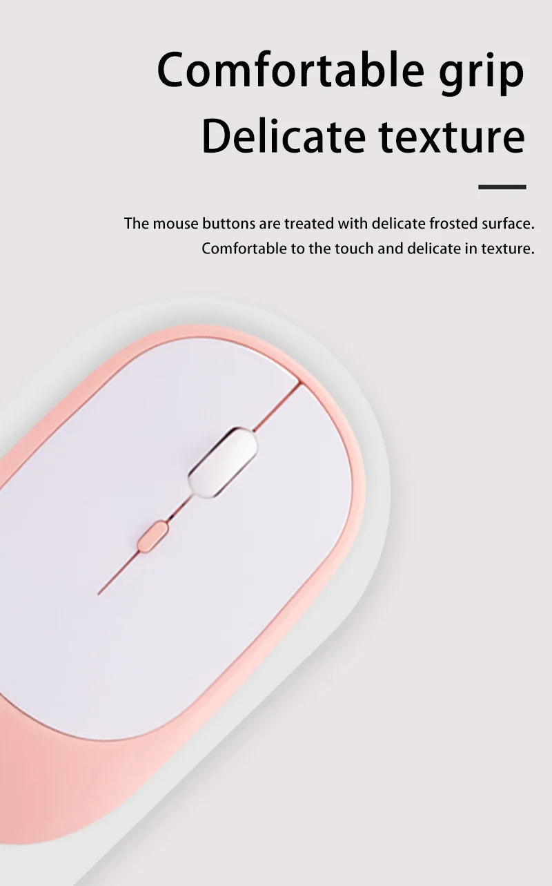 Xiaomi Bluetooth Wireless Mouse USB Rechargeable Ergonomics 2.4G Type-C Mice Adjustable DPI Silent Morandi Portable Office Mouse