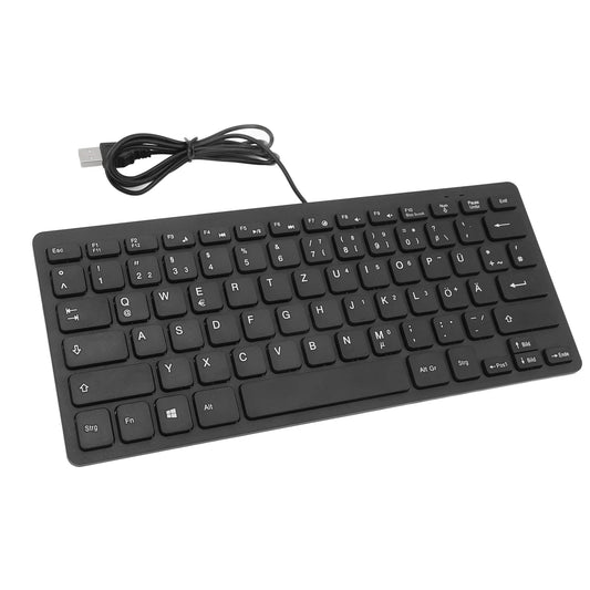 78 Keys USB Wired Keyboard Ultra Thin German French Spanish Language Keyboard Plug and Play for PC Laptops Computer