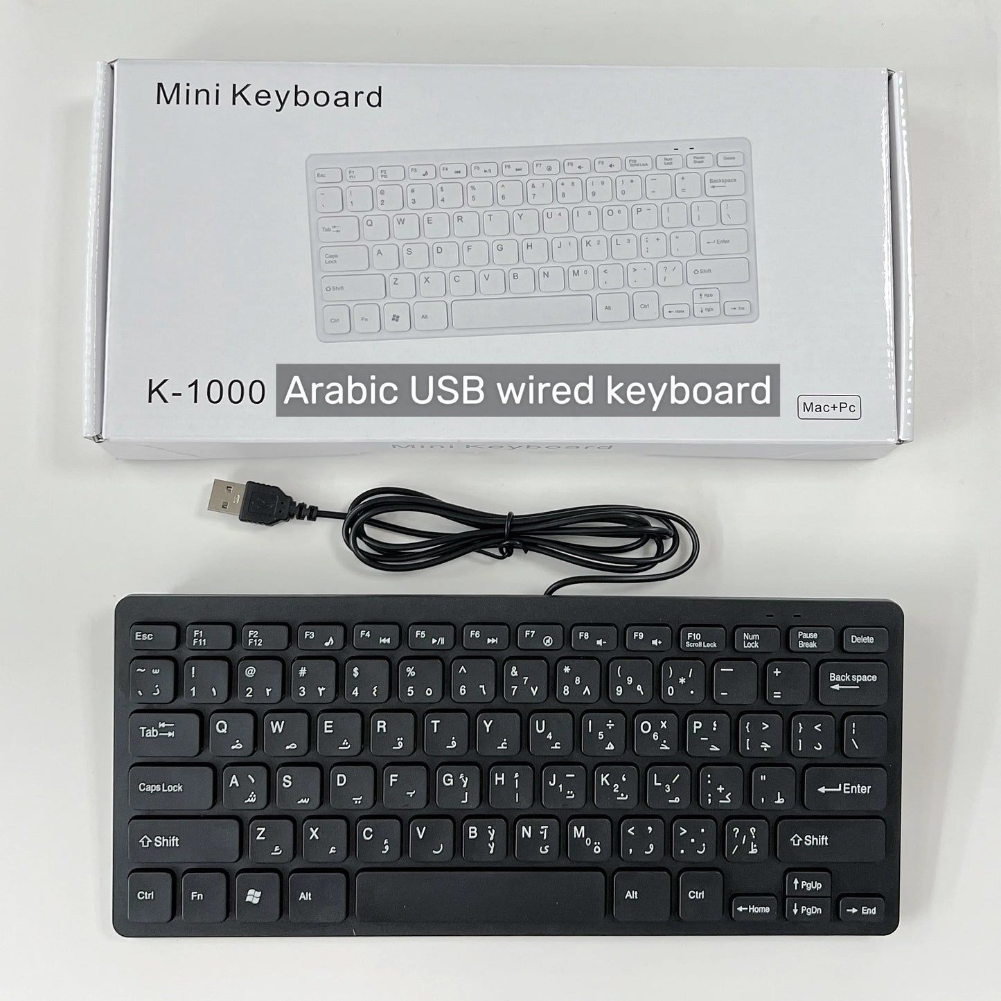 Japanese German Russian French Spanish USB wired mini keyboard Language 78 Keys for Desktop Computer PC Laptop thin