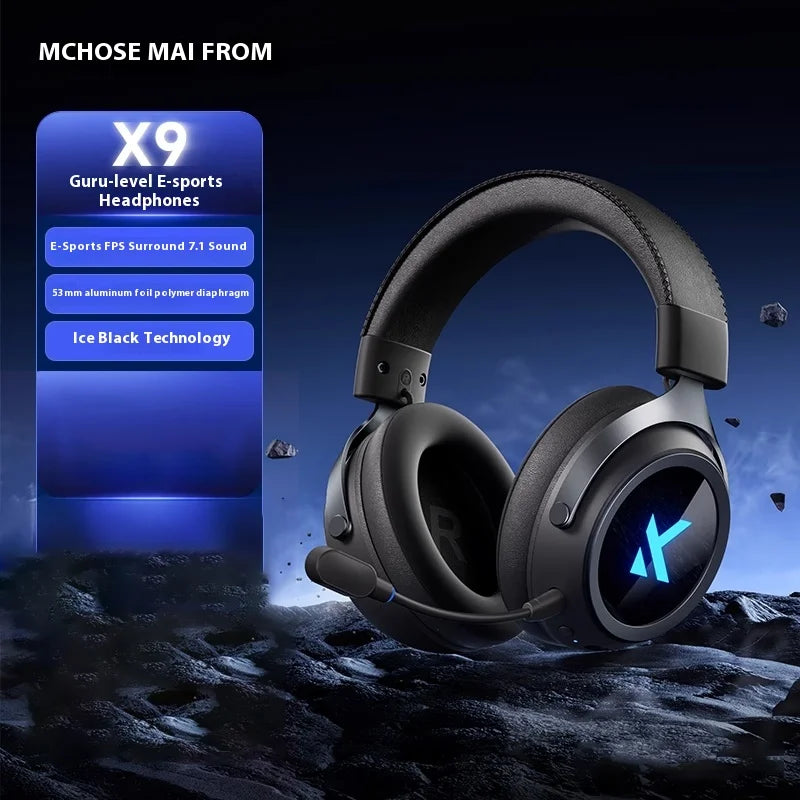 2025 Mchose X9 Headphone 3 Mode Wireless Headset Surround Sound Effect With Mic E-Sports Earphones Custom Accessories For Fps