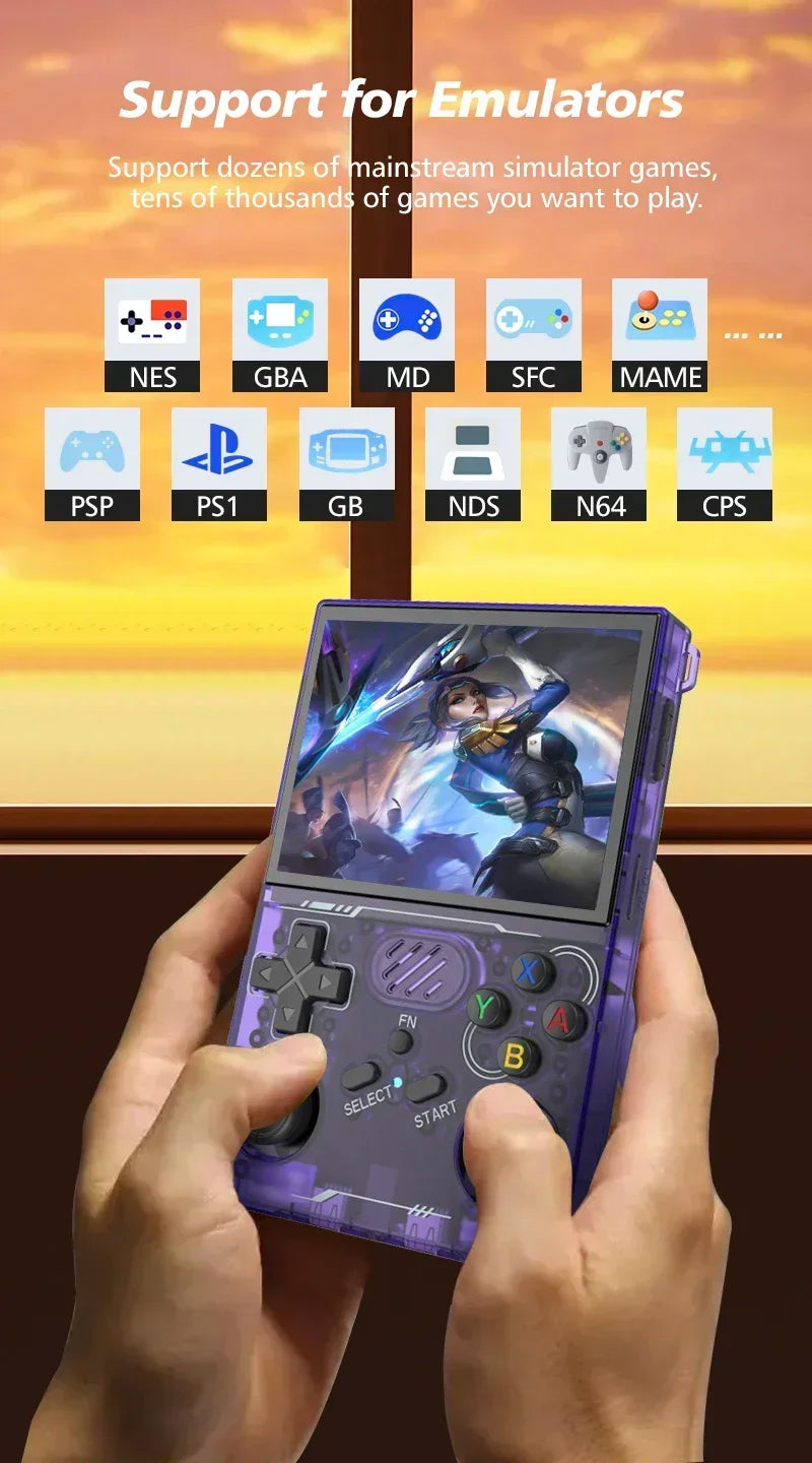 BOYHOM 256G R36XX Hand-held Game Consoles Video player 3.5-inch IPS 640*480 Screen Retro Game Player 3000 mAh128G/64G Games