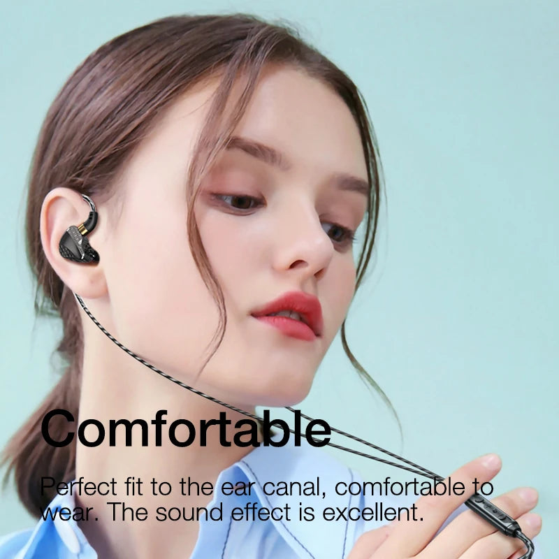 EARDECO Auriculares 3.5mm Wired Headphones Bass Wired Earphone Headphone Stereo Sport Headphone Headset with Mic Earphone Wire