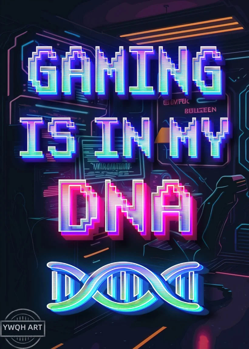 Neon Eat Sleep Game Repeat Word Poster Gamer Logic Canvas Painting Wall Art Home Decor Gaming Zone Picture Boys Gamer Room Gift