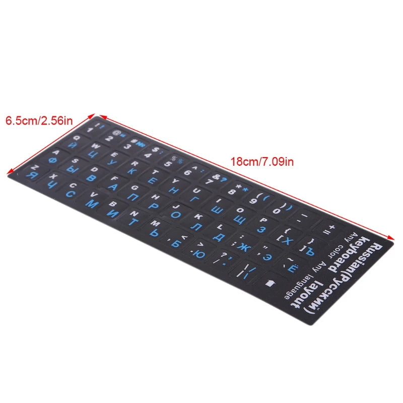 Russian Letter Keyboard Cover Protector Stickers for 10-17 Desktop Notebook Frosted PVC Russian Skin Keyboard Decals