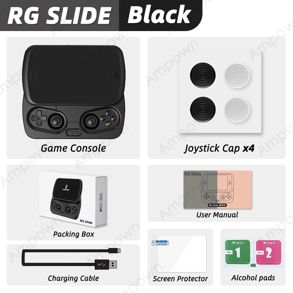 ANBERNIC RG Slide Video Game Consoles 4.7'' LTPS InCell 120Hz Touchscreen DP Output Unisoc Processor Android 13 AI-enabled Gifts