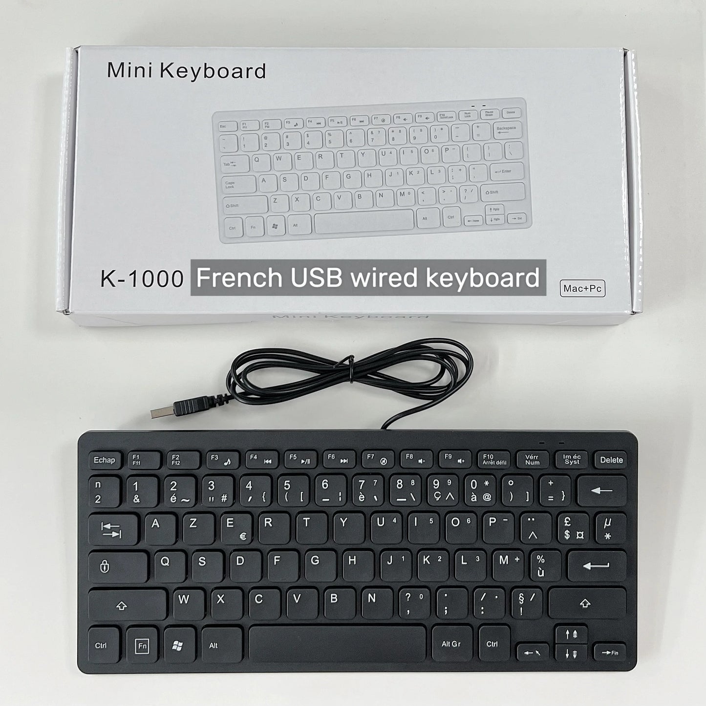Japanese German Russian French Spanish USB wired mini keyboard Language 78 Keys for Desktop Computer PC Laptop thin