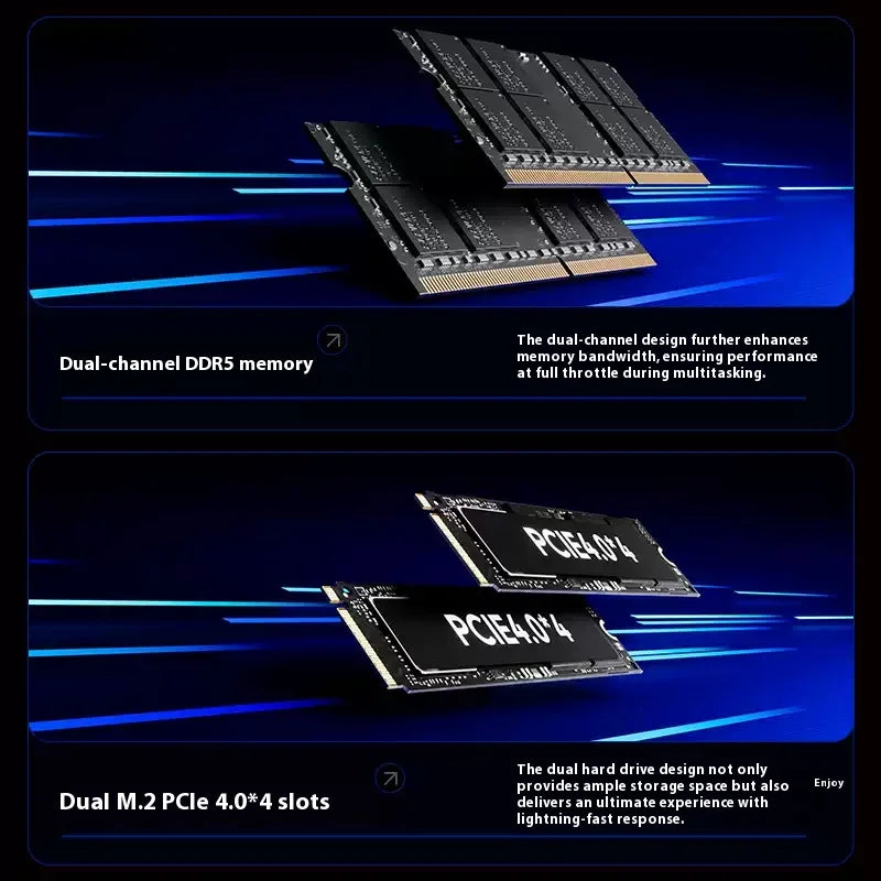 AOOSTAR G-FLIP Intel Core Ultra 5 155H Mini PC Windows 11 DDR5 Dual Channel NVMe M.2 SSD WIFI7 Desktop Office Gaming Computer