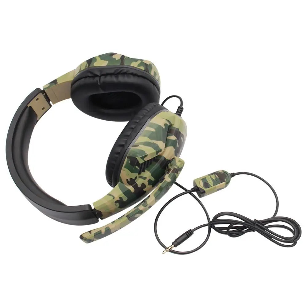 3.5mm Gaming Headset Fashion Camouflage Wired Headphones Professional Gamer with Microphone for PS4/PS3/ONE/360/Switch/PC
