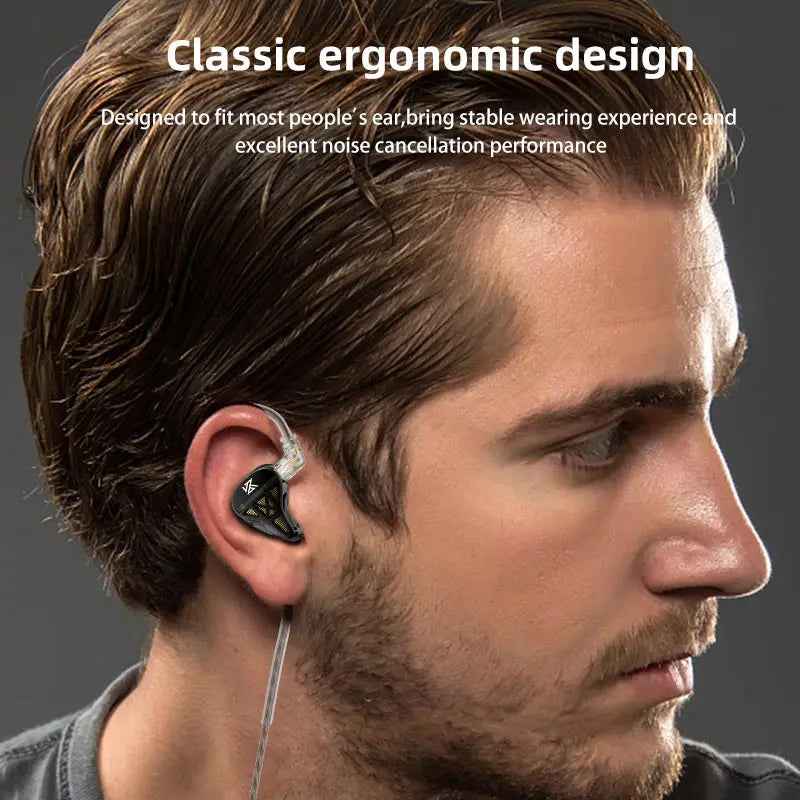 KZ DQS Metal Wired Earphones In Ear Monitor Earbuds Headset HiFi Sport Game Music Headphones With Microphone Detachable Cable