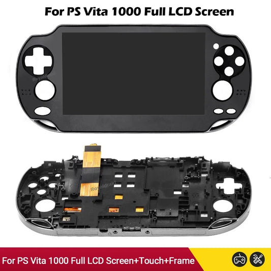 Black White Original Oled LCD Screen Display for PS Vita PSV 1000 1001 1004 Full LCD Screen Display+Touch Digitizer+Frame Set