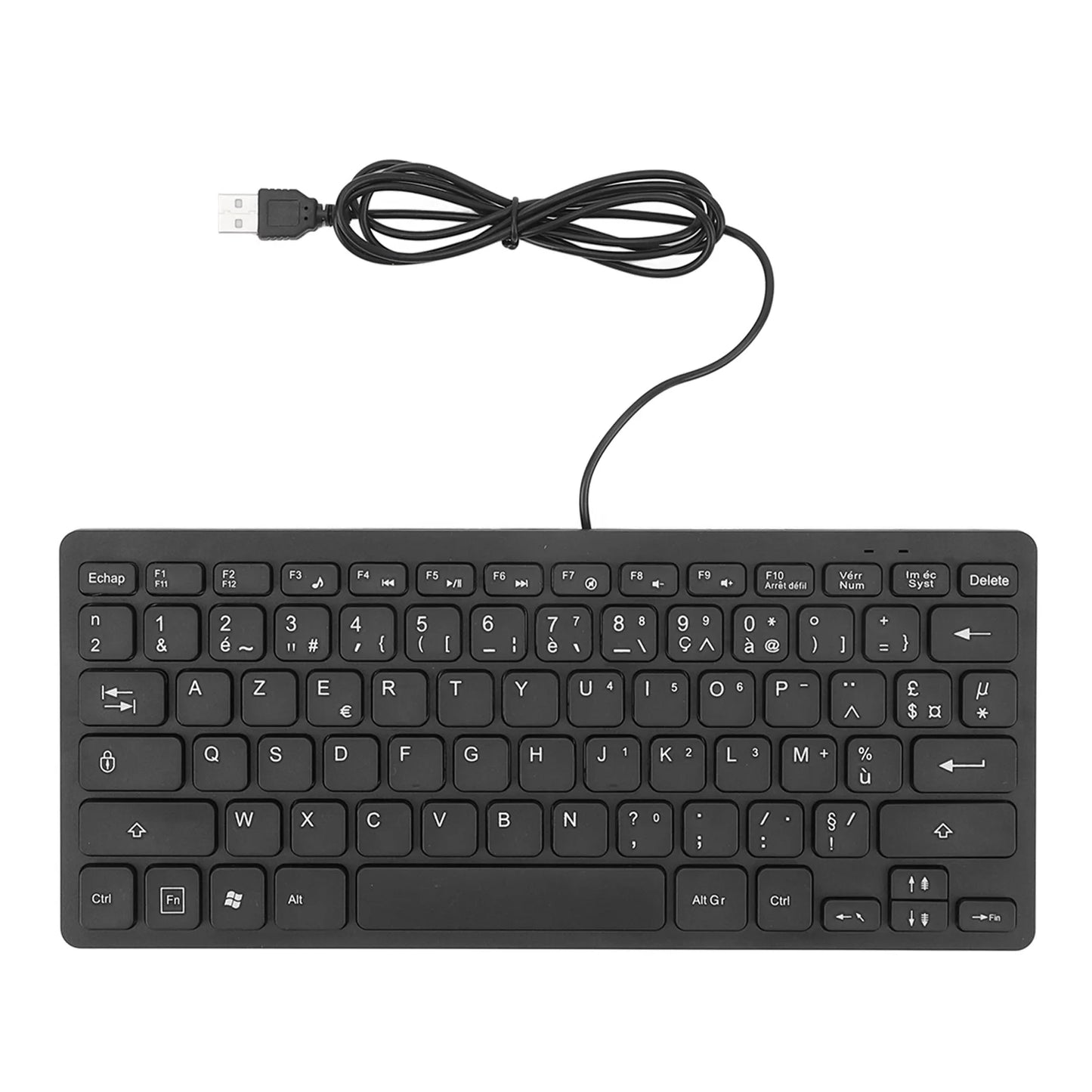 78 Keys USB Wired Keyboard Ultra Thin German French Spanish Language Keyboard Plug and Play for PC Laptops Computer