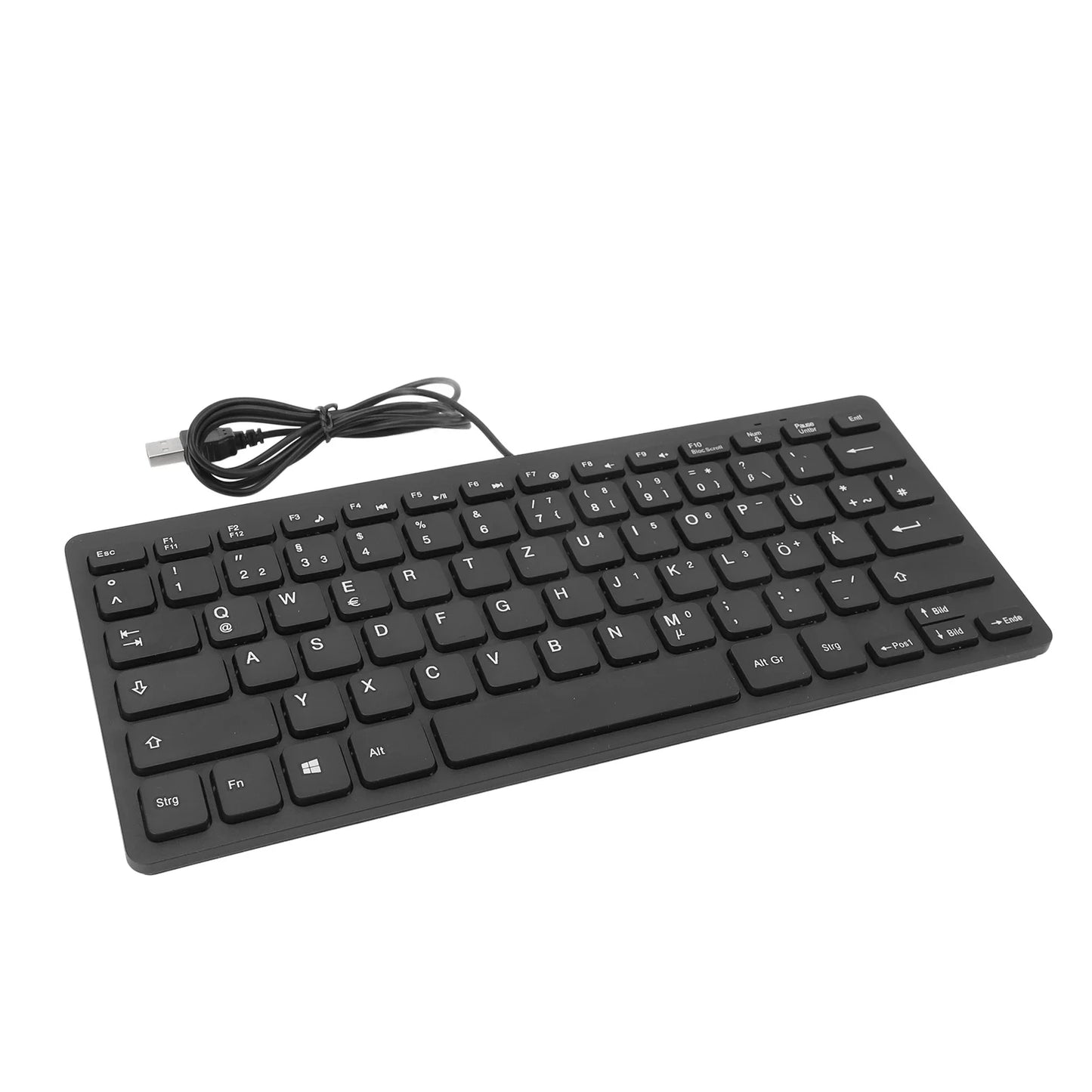 78 Keys USB Wired Keyboard Ultra Thin German French Spanish Language Keyboard Plug and Play for PC Laptops Computer