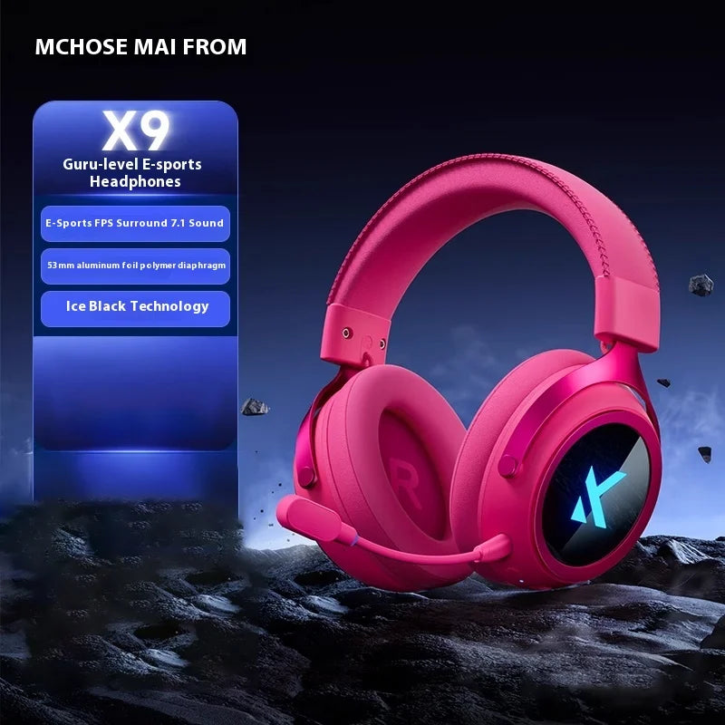 2025 Mchose X9 Headphone 3 Mode Wireless Headset Surround Sound Effect With Mic E-Sports Earphones Custom Accessories For Fps