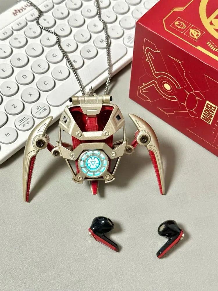 MARVEL Collaboration Bluetooth Headphones ANC Active Noice Cancellation Bluettoth Wireless Earphones Sports Gaming Gift Iron Man
