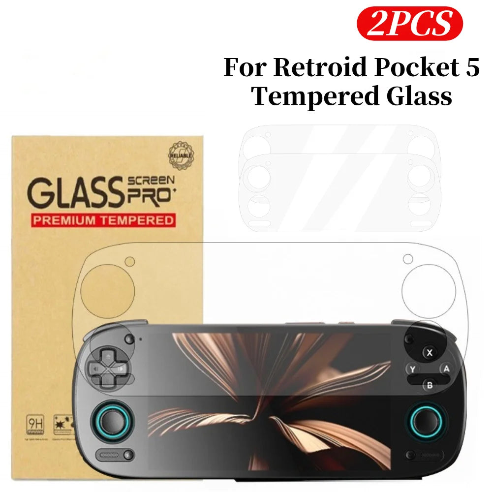 For Retroid Pocket 5 Game Console Screen Protector Film Ultra-Clear 9H Tempered Glass Film Screen Tempered Film Game Accessories