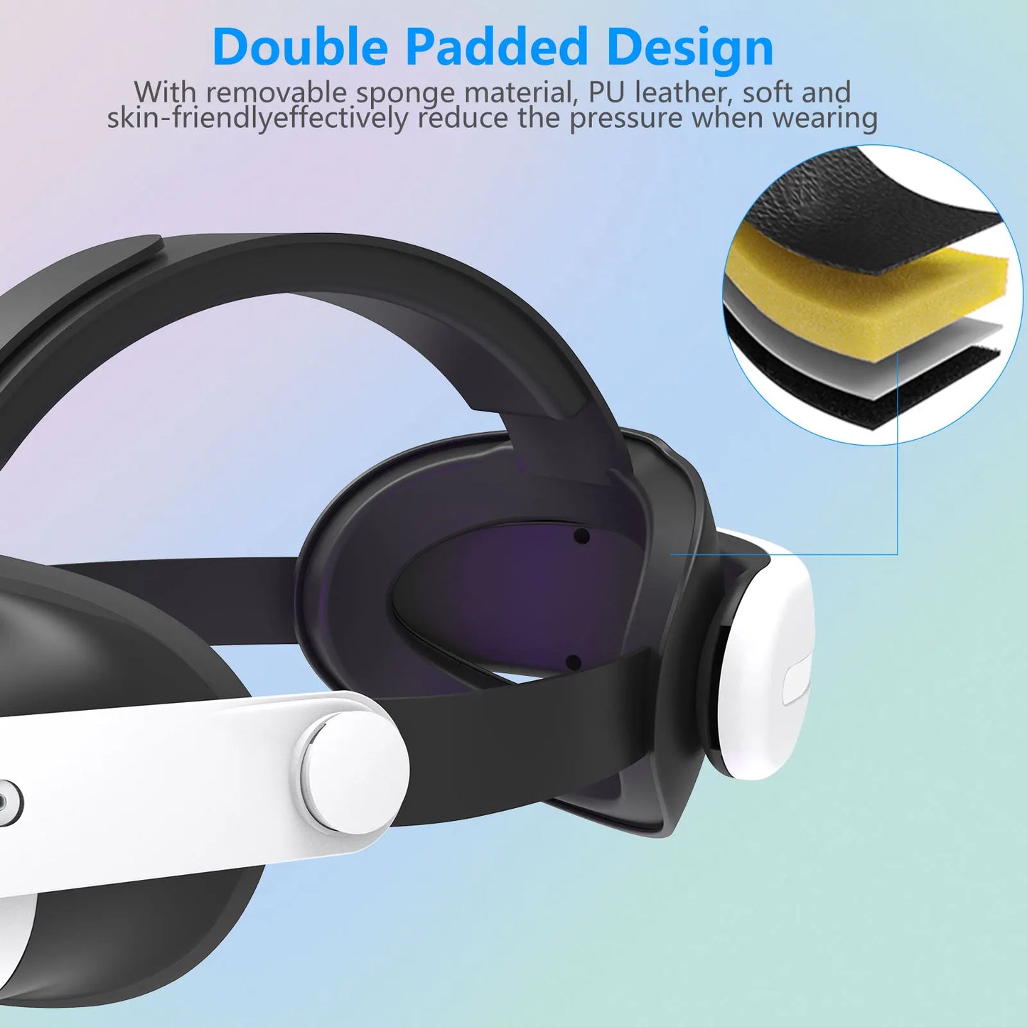 For Oculus Meta Quest 3/3s Head Strap Accessories Enhanced Comfort Support Reduce Strain for Extended Gaming Sessions