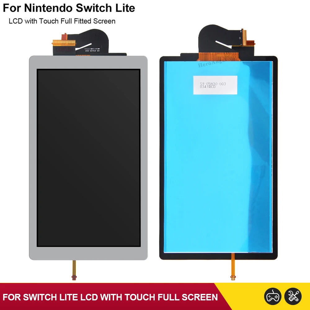 White-silver Black-gray LCD Screen w Touch Screen Full-Fitted Assembly Digitizer Replacement LCD Touch Display for Switch Lite