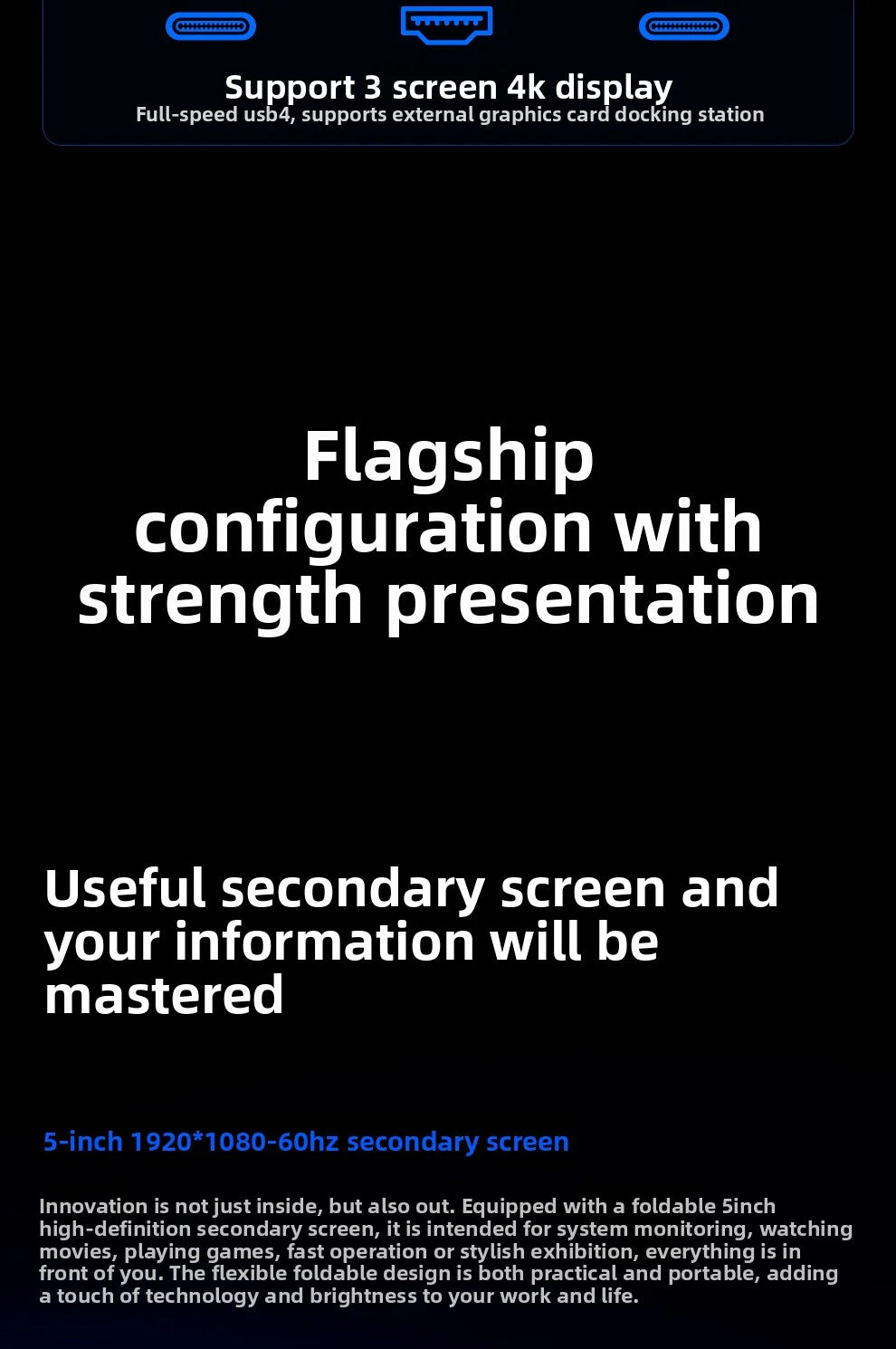AOOSTAR G-FLIP Intel Core Ultra 5 155H Mini PC Windows 11 DDR5 Dual Channel NVMe M.2 SSD WIFI7 Desktop Office Gaming Computer