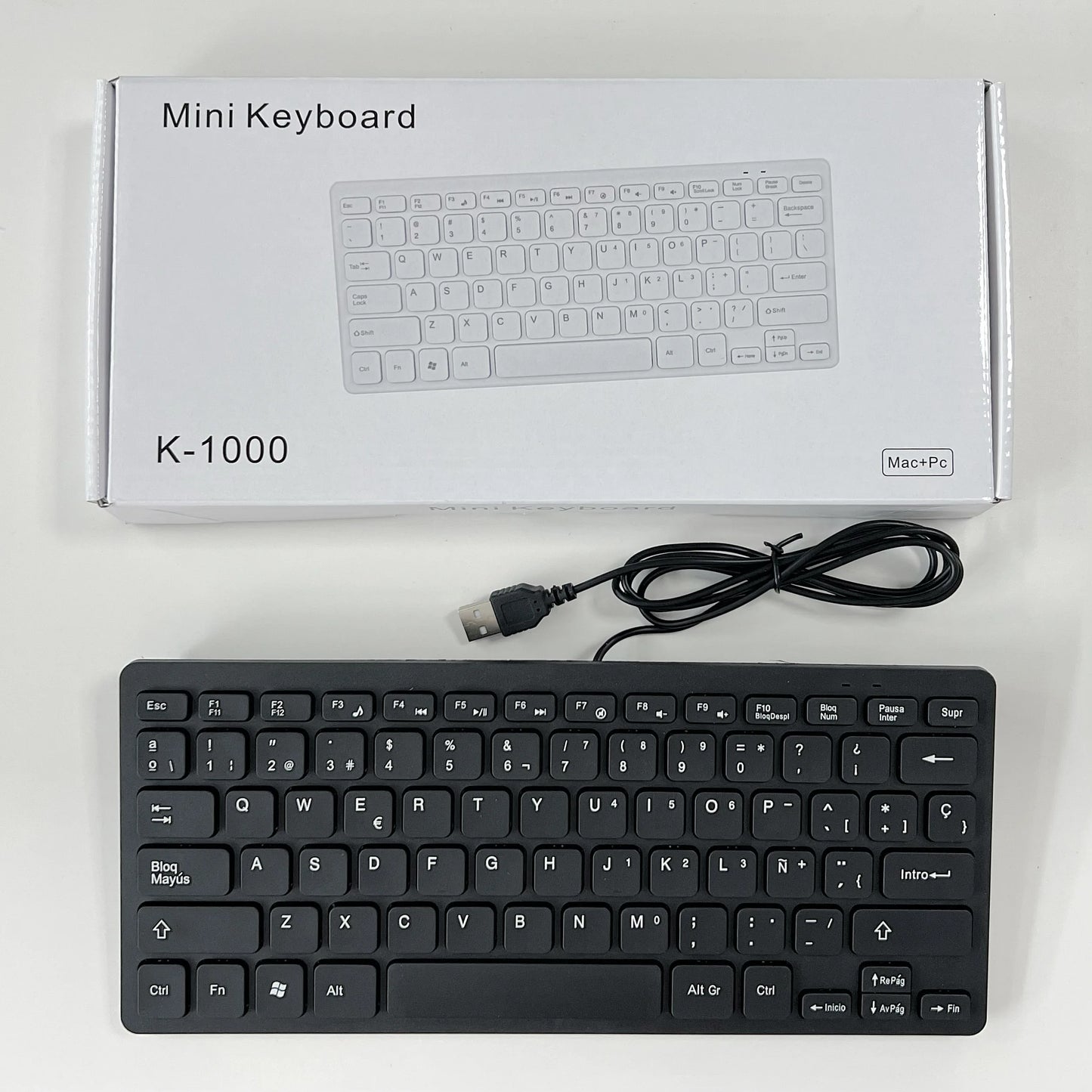 Japanese German Russian French Spanish USB wired mini keyboard Language 78 Keys for Desktop Computer PC Laptop thin