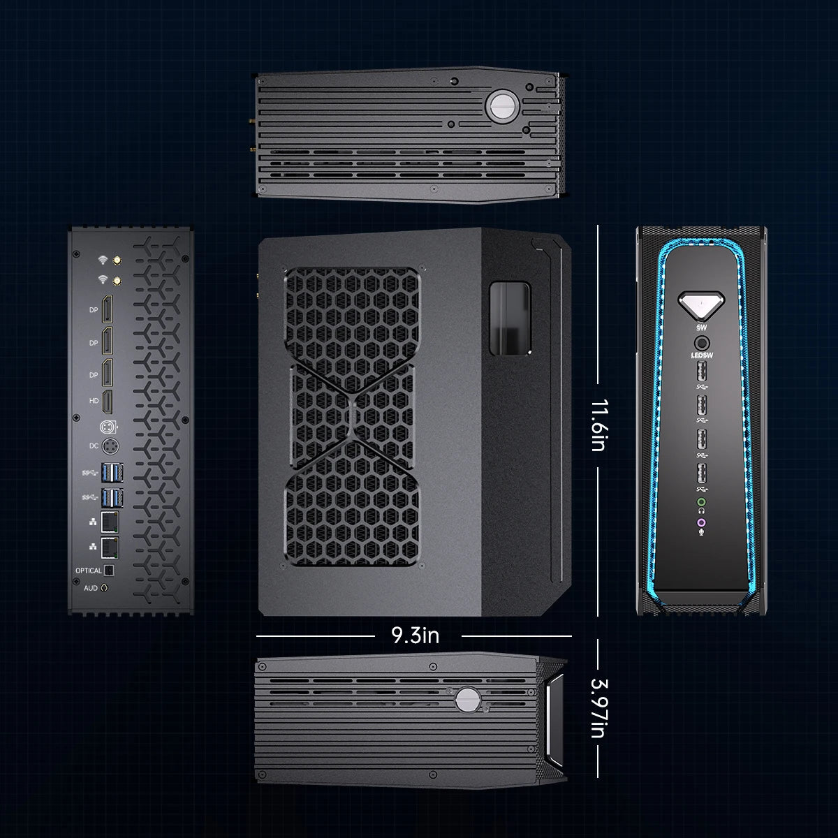MSECORE  SL800 Intel Core I5 I7 I9 RTX4070 12G Liquid Cooling Desktop Gaming Computer Windows 11 MINI PC DDR5 NVMe SSD 8K BT5.3