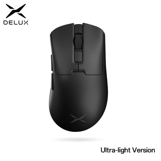 Delux M900PRO Ultra-light Version Wireless Gaming Mouse Ergonomic 1K/8K Polling Rate 50g PAW3395 for Right Big Hand PC Laptop