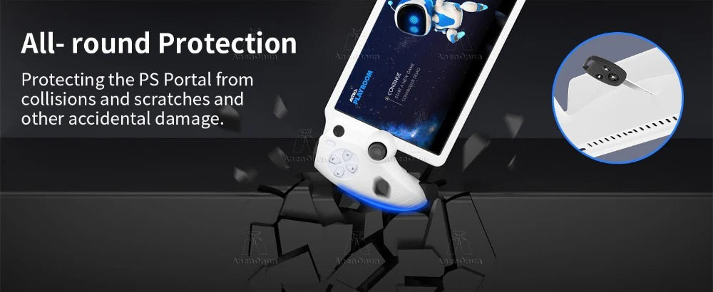 Silicone Case for PS Portal Full Cover Anti-fall Anti-scratch All-Round Protection Non-Slip Grip Durable Soft Shell Skin - Black