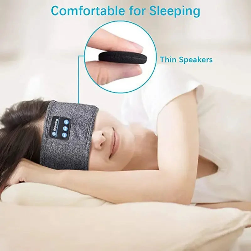 2025 Bluetooth Earphones Sports Sleeping Headband Elastic Wireless Headphones Music Eye Mask Wireless Bluetooth Headset Headband