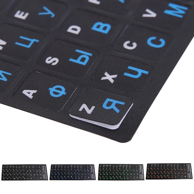 Russian Letter Keyboard Cover Protector Stickers for 10-17 Desktop Notebook Frosted PVC Russian Skin Keyboard Decals