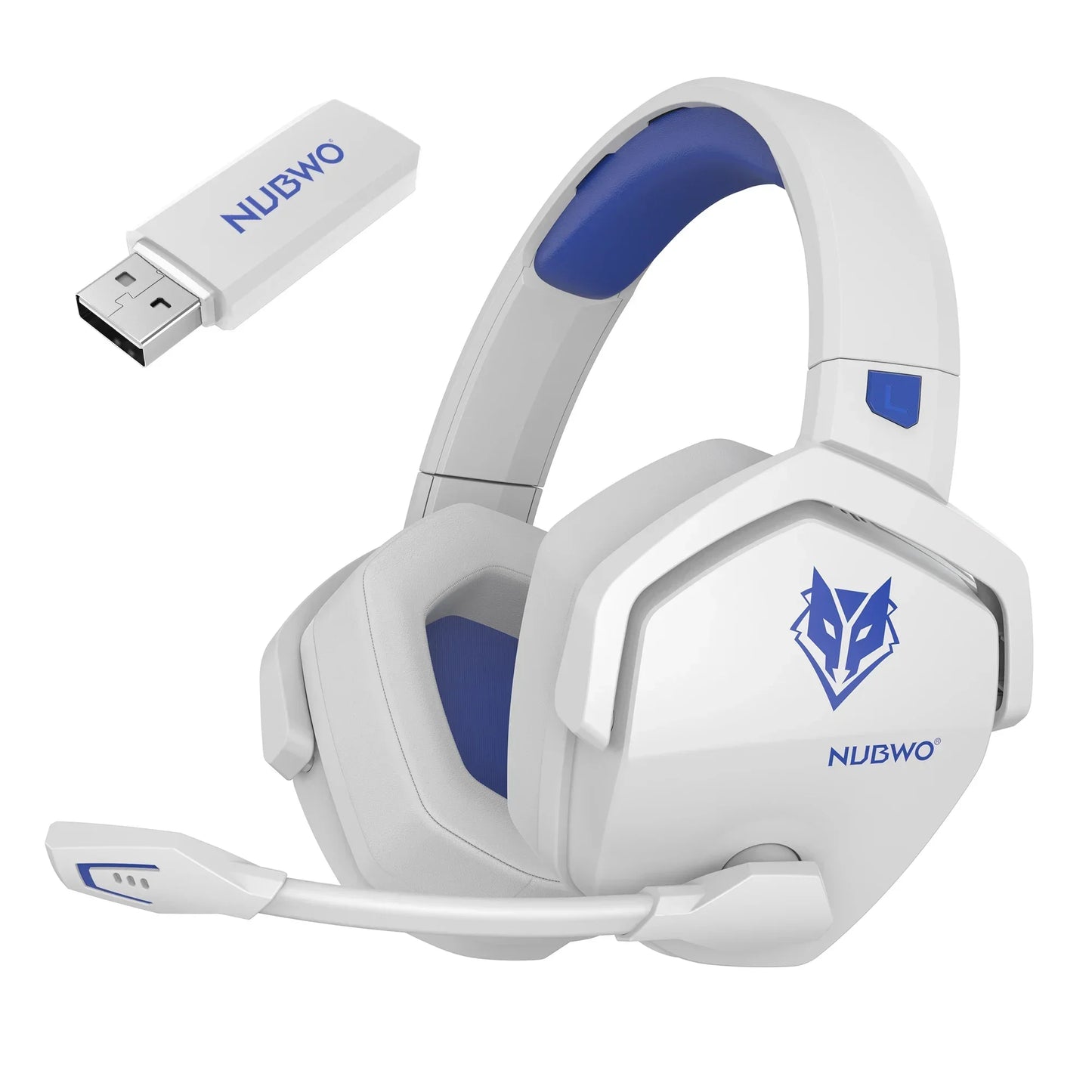 NUBWO G06 Pro Wireless Headsets Gamer with Charging Station for Headset and PS5 Controller Gaming Headphones Long Battery Life