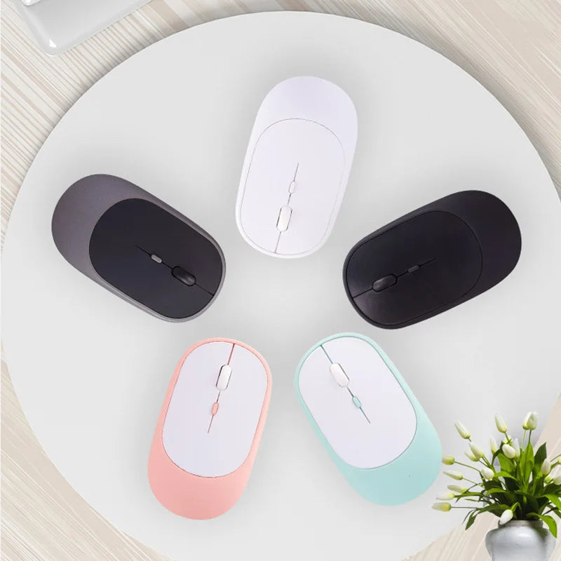 Xiaomi Bluetooth Wireless Mouse USB Rechargeable Ergonomics 2.4G Type-C Mice Adjustable DPI Silent Morandi Portable Office Mouse