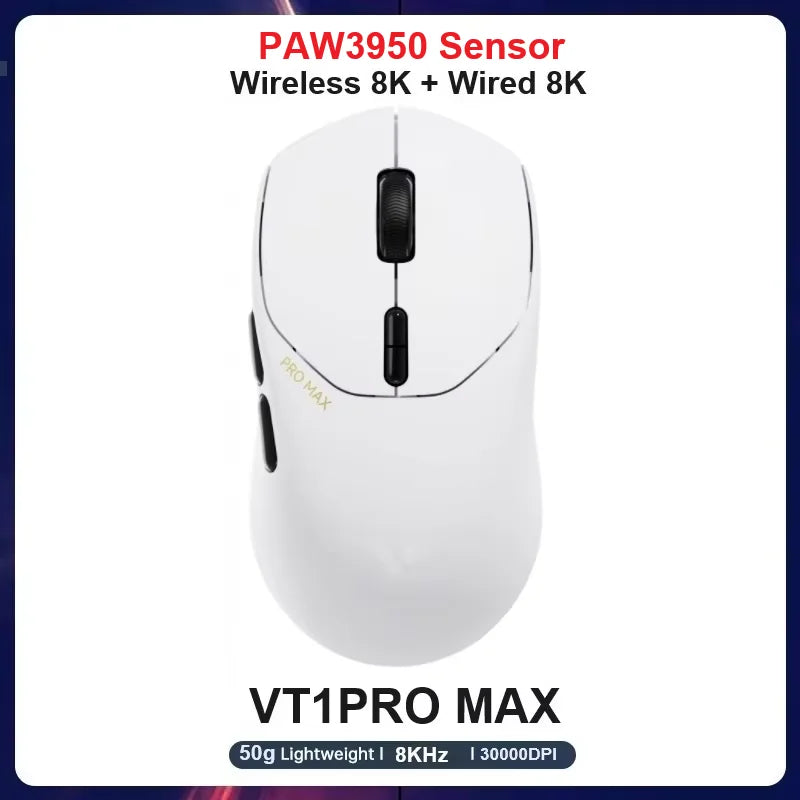 Rapoo VT1PRO/VT1PRO MAX/VT1Air MAX Wireless Gaming Mouse 8KHz Polling Rate 26000 DPI Optical Sensor for Small/Medium Size Hands