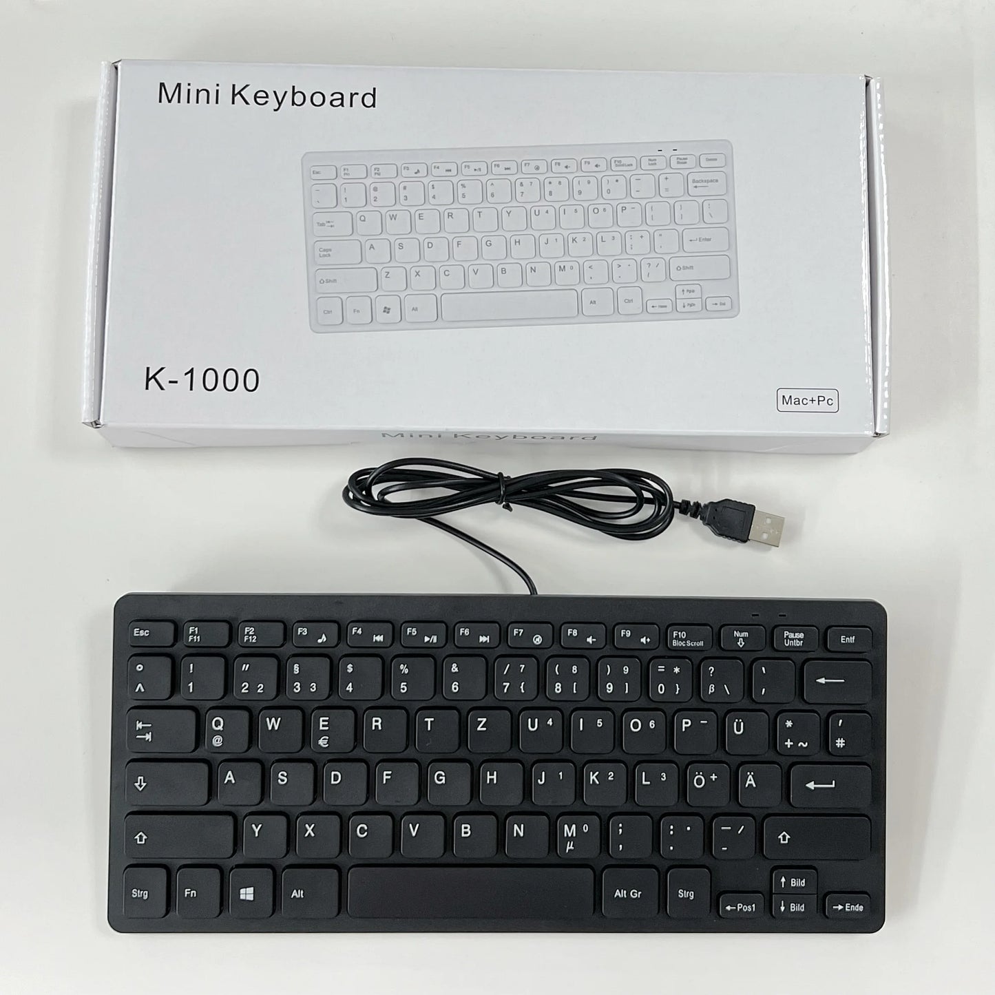 Japanese German Russian French Spanish USB wired mini keyboard Language 78 Keys for Desktop Computer PC Laptop thin