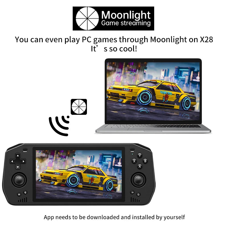Powkiddy X28 Android 11 Unisoc Tiger T618 5.5 Inch Touch IPS Screen Handheld Retro Game Console Google Store