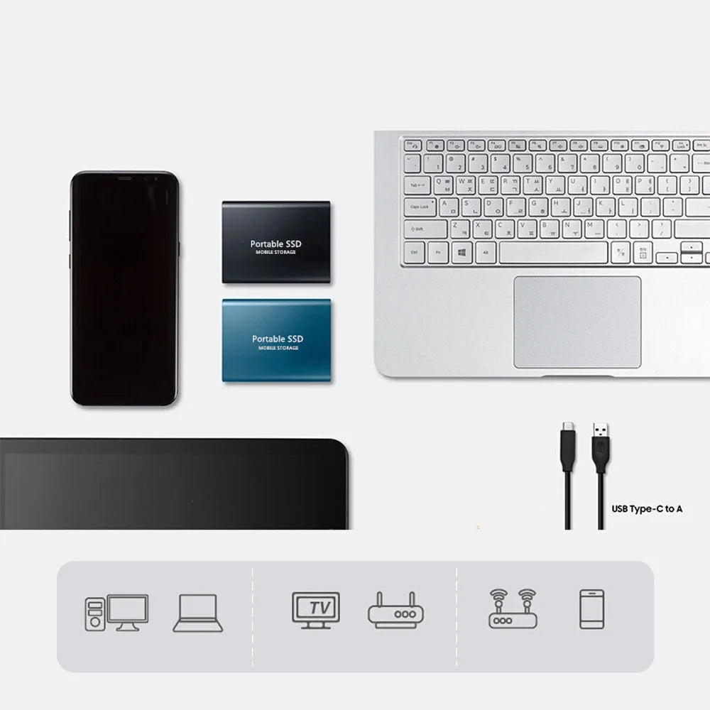 High-speed External Hard Drive 1TB 2TB 4TB Portable SSD Type-C Interface USB3.1 Hard Disk Solid State Drive for xiaomi Laptop PC