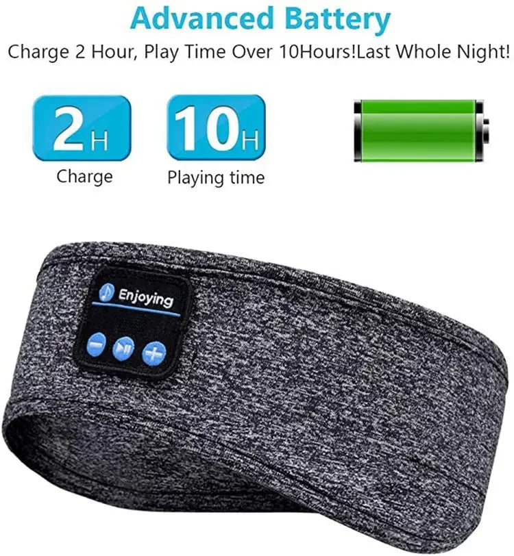 2025 Bluetooth Earphones Sports Sleeping Headband Elastic Wireless Headphones Music Eye Mask Wireless Bluetooth Headset Headband