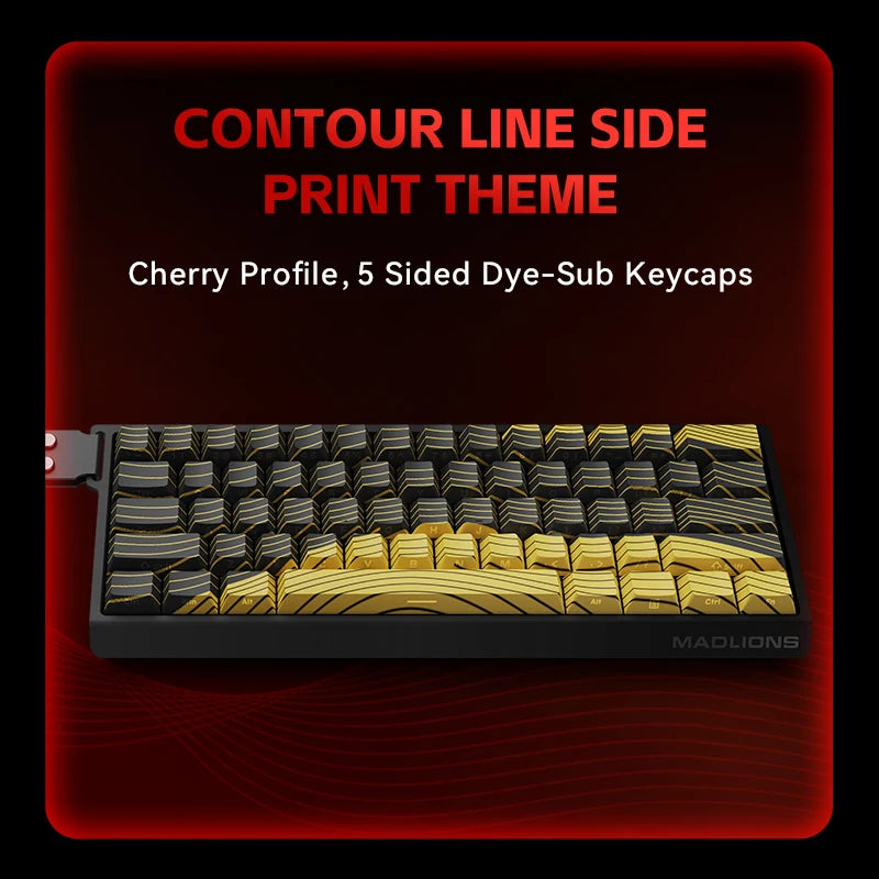 FGG MADLIONS MAD 68HE Gaming Magnetic Switch Keyboard Wired Key Web Drive Custom 8K 68 Return RT Adjustable Keystroke Hot Swap