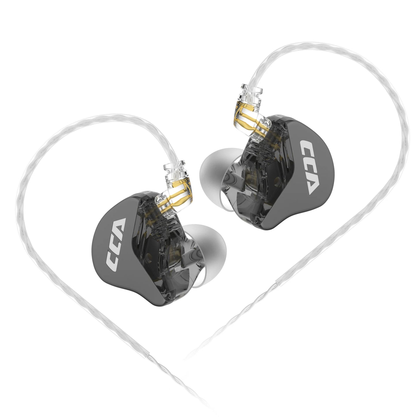 CCA CRA In Ear Headphones Ultra-Thin Diaphragm Dynamic Driver IEM Earphones Bass Wired Gaming Earbuds with Detachable Cable