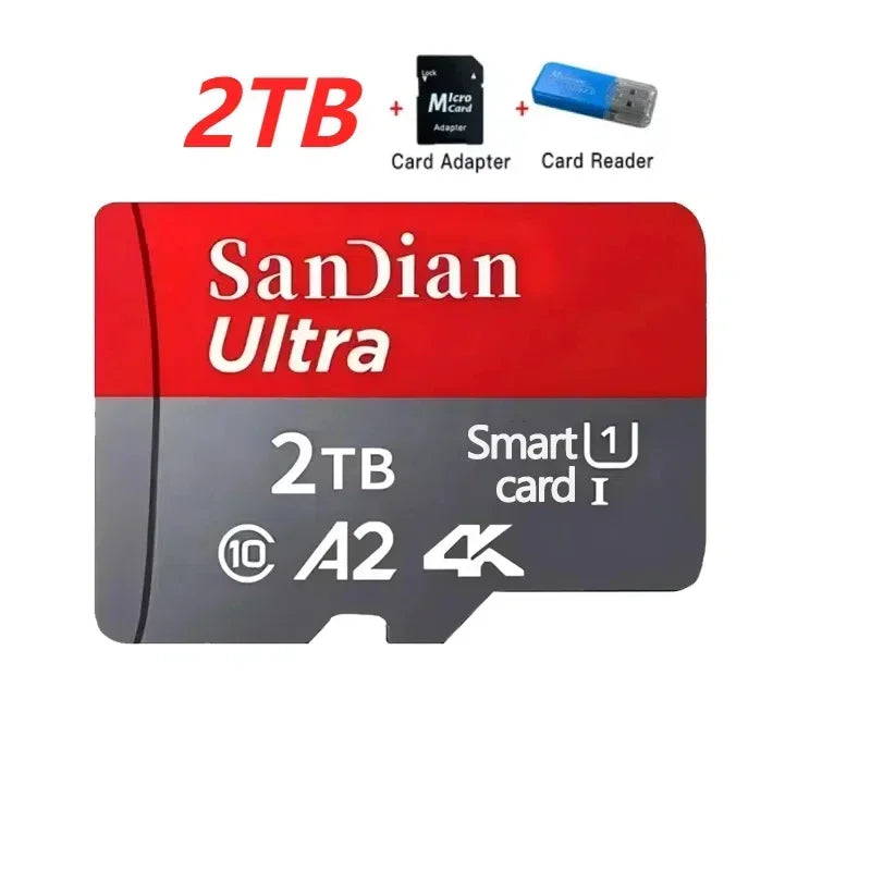 High Capcity Memory SD Card 512GB 256GB Micro TF Flash Card 1TB 2TB Rugged Memory Card Class10 Fast SD Cards For Phone PC Tablet