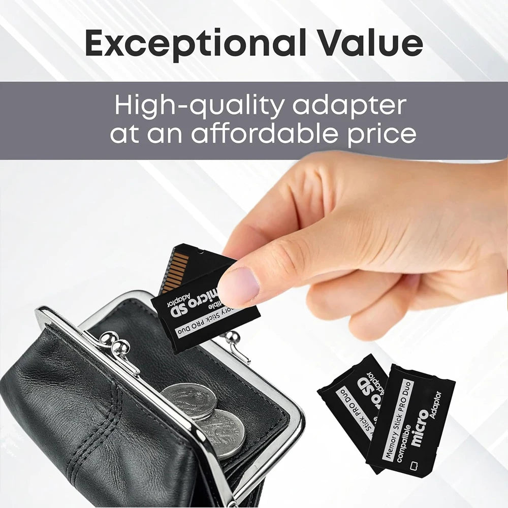 TF to MS SD Card Memory Stick Pro Duo Adapter Reader Converter for PSP1000/PSP2000/PSP3000 Dual Slot Adapter Gaming Accessories