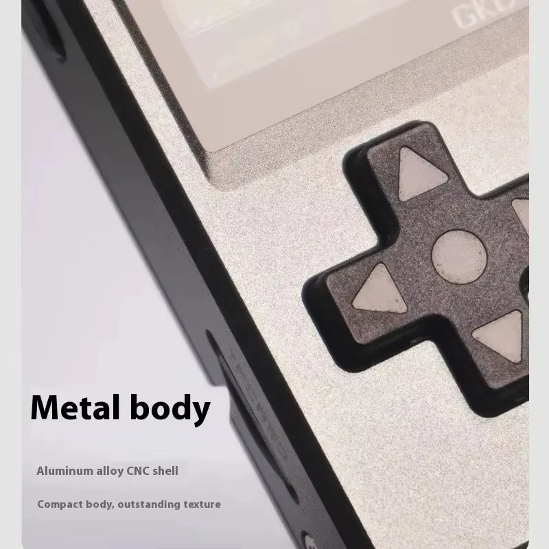 GKD Pixel2 Retro Handheld Game Console Portable Game Console 640x480Ips Rk3326s Metal CNC Body 2.4" IPS Screen Man Birthday Gift