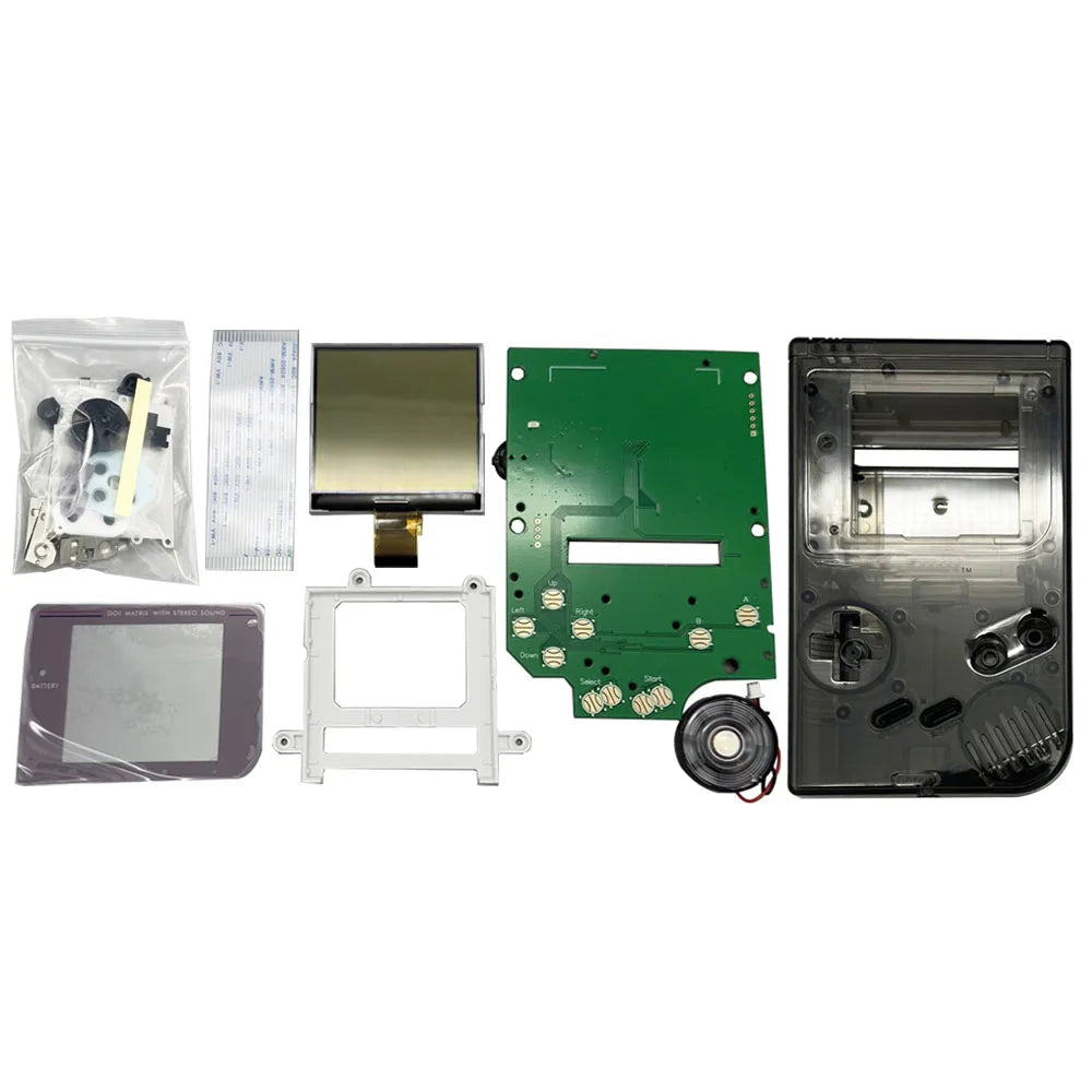 2.5" Grayscale IPS LCD ScreenKits for GameBoy GB DMG Original Size Pixel-Perfect High-Brightness LCD, No Shell Cutting Required